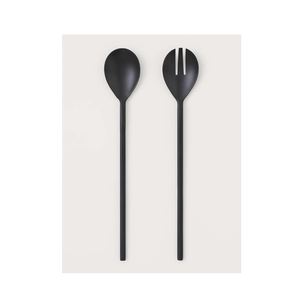 Cuchara para ensalada de acero inoxidable, cucharas de mesa para ensalada de restaurante, cubiertos, utensilios de cocina con mango PVD - Product Image 4