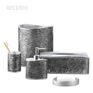 Exclusive Metal Bathroom <b>Set</b> of 4 With Tumbler Brushholder <b>Soap</b> Dispenser Superior Quality Size & Shape Bathroom Accessories - Product Image 4