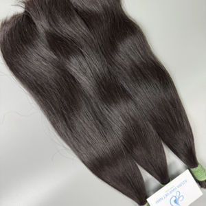 Vente en gros à prix d'usine, cheveux indiens bruts 100% humains, extensions de cheveux naturels lisses non traités, longs de 6 à 32 pouces - Product Image 1