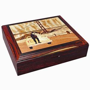 Boîte en bois carrée moyenne Vente chaude Cadeaux et artisanat Boîtes en bois Panneaux muraux fabriqués en Inde - Product Image 3