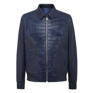 แจ็กเก็ตหนังสำหรับผู้ชายแขนยาวทำจากหนังมีลายพิมพ์โลโก้ตามสั่งสีกันน้ำ2025 - Product Image 6