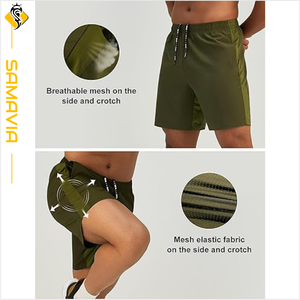 Bermuda personnalisé pour hommes, short de course respirant à séchage rapide, vêtements de sport d'entraînement avec poches - Product Image 3