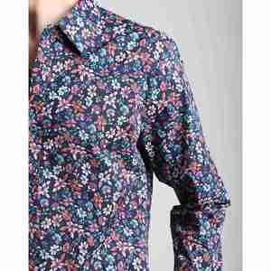 Camicia Fantasia da Uomo a Maniche Lunghe con Motivo Floreale Vivace, Design Impero, Vestibilità Slim, Traspirante e Casual - Product Image 5