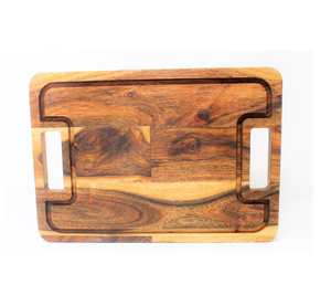 Planche à découper en bois d'acacia Usage de cuisine Planche à découper durable Pizza Fromage Planche à découper ronde Creative - Product Image 6