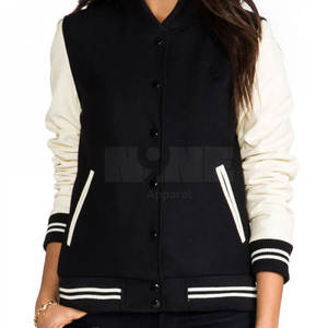 แจ็กเก็ตเลตเตอร์แมนให้ความอบอุ่นในฤดูหนาวของผู้หญิงเสื้อผ้าแนวสตรีทผ้าคอตตอนแบบถักสีพื้นระบายอากาศได้ดีออกแบบใหม่ - Product Image 1