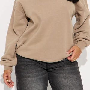 Sweat-shirt à col montant pour femmes Coton Polyester Tissu à manches longues Pullover Design Soft Fleece Interior Warm Custom Logo Printing - Product Image 2