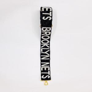 Sangles de guitare en perles de graines transparentes fabriquées à la main Bandeaux embellis indiens de football personnalisés Sangles de sac en perles de graines uniques - Product Image 2