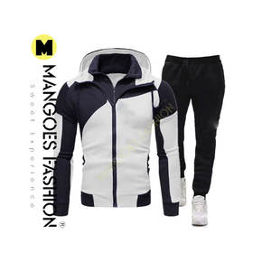 Chándales Deportivos Transpirables de Algodón Sólido de Alta Calidad con Capucha y Forro Polar, con Cremallera Completa Personalizada, para Primavera y Otoño - Product Image 5