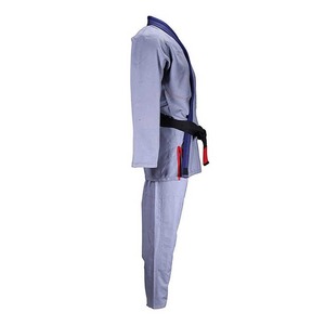 Traje de Karate de artes marciales MMA para hombres, uniforme antiarrugas de estilo informal con patrón sólido de tres colores con decoración de encaje - Product Image 3