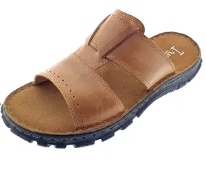 Slip On kulit jahit pria untuk anak laki-laki nyaman kualitas tinggi harga rendah 100% kulit gaya Dailywear sandal