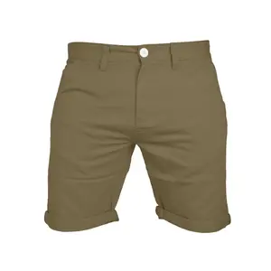 Groothandel Aangepaste Logo Rits Fly Classic Fit Stretch Twill Rimpelbestendige Chino Shorts Voor Mannen Leverancier Van Bd