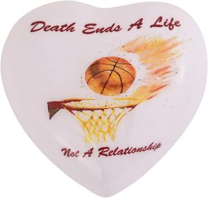 Urna de béisbol en forma de corazón para cenizas humanas, urna de recuerdo con soporte de exhibición Premium, urna conmemorativa hecha a mano para adultos, tamaño personalizado - Product Image 4