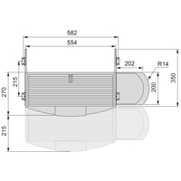 Support de clavier de bureau Emuca Mickey2 modèle 4193121 en acier et plastique gris, équipement de bureau pratique, Espagne