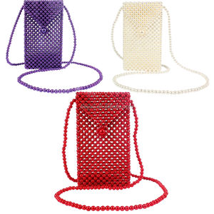DST Inspiration triangolo Cover rosso <span class=keywords><strong>viola</strong></span> bianco perla busta <span class=keywords><strong>borsa</strong></span> a tracolla per telefono <span class=keywords><strong>borsa</strong></span> da <span class=keywords><strong>donna</strong></span> fatta a mano alla moda - Product Image 1