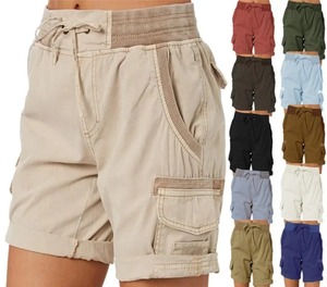 2025 cravate-teinture taille haute boucle contrôle la taille femmes Shorts décontracté Yoga extérieur sans couture Shorts ascenseur hanche gymnastique entraînement Shorts - Product Image 1