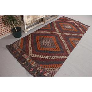 พรมวินเทจสไตล์ตุรกี ขนาด 3.9x8.9 ฟุต พรมลายดอกไม้สีน้ำตาล - Product Image 3