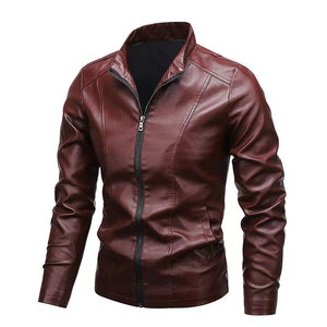 Blouson Bomber d'Hiver pour Homme en Cuir de Poisson Véritable Premium, Coupe Slim, Col Montant, Imperméable, Logo Avant - Product Image 6