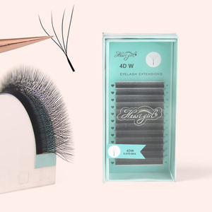 Wholesale Matte Black High Quality PBT 8-14mm Natural Soft <b>Lash</b> Extensions 0.03 Individual U/W/YY Private Label <b>Lash</b> Trays - Product Image 1