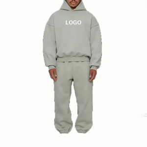 Conjunto Deportivo Personalizado para Hombre con Logotipo, Sudadera con Capucha Extra Grande y Pantalones Deportivos, Traje Deportivo en Blanco - Product Image 6