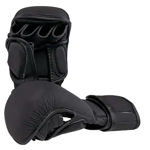 ถุงมือชกมวยหนังวัวขนาด12ออนซ์16ออนซ์ถุงมือฝึกกีฬาแบบมือเปิดโลโก้ออกแบบได้ตามต้องการ - Product Image 4