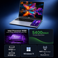 Laptop Táctil de 15.6 Pulgadas con Pantalla Doble de 15.6" + 7", Procesador Intel Celeron N100, RAM de 8GB, SSD de 1TB, Laptop para Juegos, Nueva en Oferta