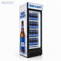 Équipement de réfrigération commerciale, refroidisseur vertical pour boissons, réfrigérateur transparent avec porte en verre, vitrine réfrigérée