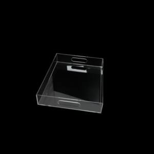 Bandeja de servicio de acrílico 2025 con mango de metal: ideal para una organización elegante del hogar - Product Image 4