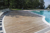 YKS Étanche Teck Naturel Bois Massif Piscine Extérieure Iroko Bois Franc Decking Extérieur Cumaru Plancher