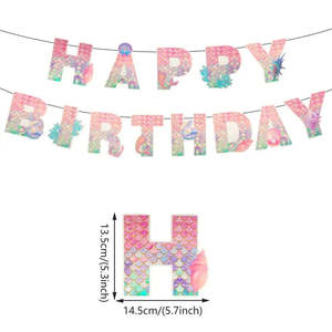 Set de Decoración Desechable para Fiesta de Cumpleaños para Niñas con Globos de Látex y Artículos para una Feliz Celebración de Cumpleaños - Product Image 3