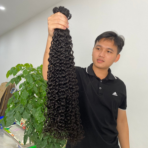 Meilleure vente Bouncy Water Curl Hair Bundles 100% extensions de cheveux humains Top Grade 12A du Vietnam vendeur en gros de cheveux - Product Image 6