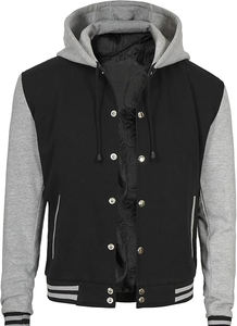 Chaqueta Universitaria Personalizada Negra y Gris para Hombre y Mujer, Ropa Urbana Premium Unisex, Moda al por Mayor, Ropa Deportiva Universitaria de Primavera, Lona - Product Image 2