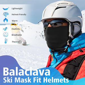 Máscara de pasamontañas de tela transpirable con logotipo personalizado para adultos para deportes de invierno, motociclismo, actividades al aire libre, pesca - Product Image 3
