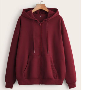 Autumn Men's Zipper Hoodie Soft Cotton Comfortable Knitted Pile Fabric Solid Custom Printing Embroidered Logo Thin Sweatshirt - Product Image 1