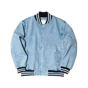 Fabricant OEM Fournitures Conception Personnalisée Varsity Winter Bomber Jacket pour Femmes Stand Flight Baseball Jackets Denim Jacket Canvas - Product Image 1