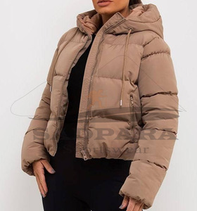 Chaquetas ligeras con estilo para mujer, Abrigo acolchado plegable con cuello levantado, manga larga, ropa de abrigo informal de viaje - Product Image 2