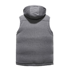 Personnalisé Hiver Bulle Puffer Gilet Fermeture Éclair Poche Logo Personnalisé Sans Manches Vestes Gilet Hommes à Capuche OEM Haute Qualité Homme Décontracté - Product Image 3