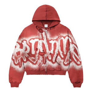 Sudadera con Capucha de Algodón 100% de Fácil Uso, Lavado Ácido, Secado Rápido, Efecto Desgastado Vintage, Estilo Urbano - Product Image 3