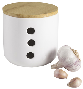 Barattolo per aglio in ceramica e bambù (Ibili 715110) - Product Image 1