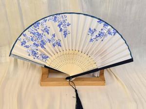Custom Printed Eco-Friendly Pine Wood Ribs Handmade Folding Hand <b>Fan</b> Traditional Style Craft for <b>Weddings</b> Parties Tourist - Product Image 5
