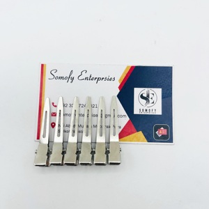 Vente en gros Pinces à cheveux en acier inoxydable finition argentée personnalisées de qualité supérieure Outils pour extensions de cheveux Matériau métallique - Product Image 5