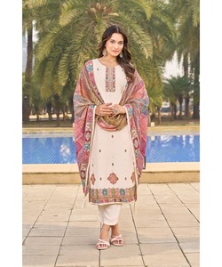 Robe modeste deux pièces pour femmes en costume de pelouse élégant avec design pakistanais Salwar Kameez - Product Image 5