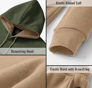 Vente en gros Ensemble de survêtement Slim Fit pour hommes, sweat à capuche et pantalon de jogging, vêtements de sport décontractés, tenue d'entraînement, de gymnastique, logo personnalisé, OEM, ODM - Product Image 5