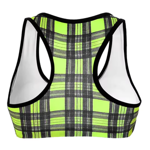 เสื้อชั้นในกีฬาแบบมีสายไขว้ด้านหลังสำหรับผู้หญิง ระบายอากาศได้ดี ผลิตจากผ้าสแปนเด็กซ์/ไนลอน ยืดหยุ่นสูง สายไขว้ด้านหลัง รองรับระดับปานกลาง ตกแต่งด้วยโบว์ - Product Image 4