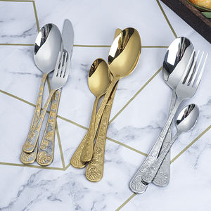 Ensemble de couverts tricolores pour la rentrée argenterie écologique avec poignée design Ensemble de couverts de décoration de table à faible coût - Product Image 6