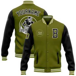 Veste universitaire de haute qualité en laine personnalisée en usine à manches en cuir Baseball Letterman Vêtements d'extérieur pour l'équipe ou Streetwear - Product Image 1
