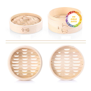 ตะกร้านึ่งไม้ไผ่พร้อมที่วางหม้อและฝาปิดเป็นมิตรกับสิ่งแวดล้อมสำหรับนึ่งผัก - Product Image 5