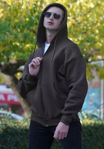 Sweat à capuche homme cool 100% coton Poly Blend sweat à capuche lourd noir XS à 6XL technique de tissage Logo imprimé fabriqué en turquie - Product Image 4