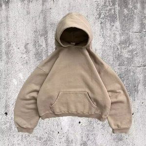 Sweat à capuche surdimensionné pour homme avec logo personnalisé 2026, 100% coton avec polaire en polyester doux, épaules tombantes, style ample pour l'hiver - Product Image 5