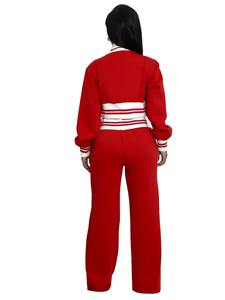 Custom <b>Women</b> Crop Top and <b>Sweatpants</b> Tracksuit Wholesale Supplier Streetwear Oversized Sportswear Two Piece Set - Product Image 4