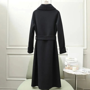 เสื้อโค้ทขนสัตว์100% สองด้านสำหรับผู้หญิง, เสื้อโค้ทขนสัตว์ยาวกันลมเสื้อแจ็คเก็ตเสื้อผ้าหรูหราสำหรับฤดูใบไม้ร่วงฤดูหนาว - Product Image 5